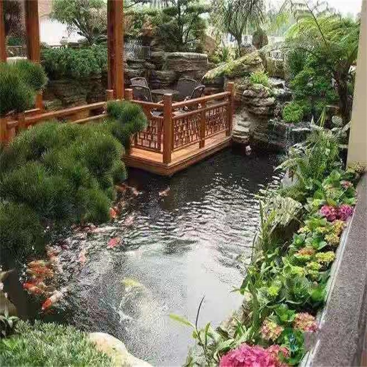 安徽大型庭院假山鱼池景观设计